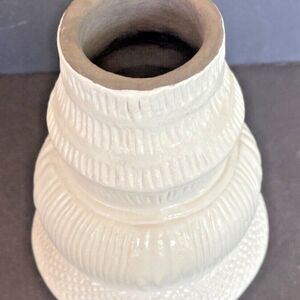 NEW Triple Gourd White Vase 9" Handcrafted Textured Embossed Ceramic Opalhouse